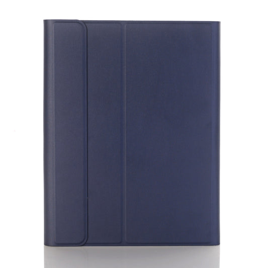 YA11B-A 2021 Detachable Lambskin Texture Round Keycap Bluetooth Keyboard Leather Tablet Case with Touch Control & Pen Slot & Stand For iPad Pro 11 2021 / Air4 / Air5 / Pro 11(Dark Blue) by buy2fix