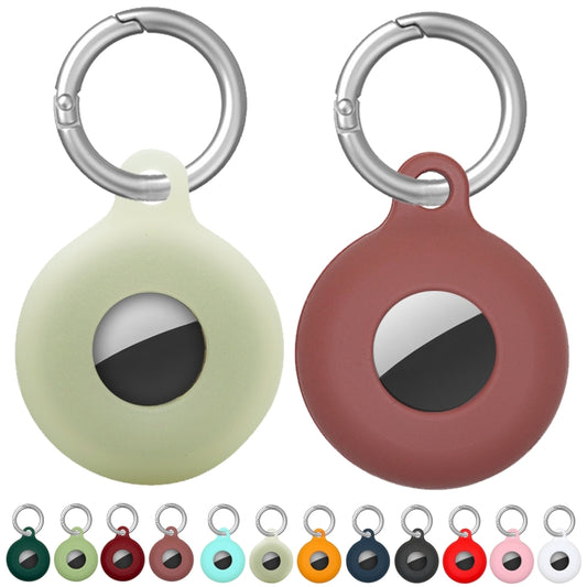 Dual-Side Hollow Anti-scratch Silicone Shockproof Protective Cover Case with Keychain Hook Loop For AirTag(Night Blue) by MOMAX