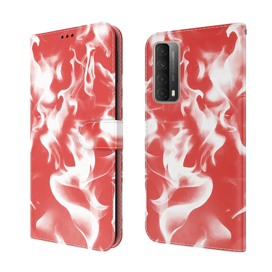 For Huawei P smart 2021 / Y7a Cloud Fog Pattern Horizontal Flip Leather Case with Holder & Card Slot & Wallet(Red) - Huawei Cases by AutSpace | Online Shopping UK | buy2fix