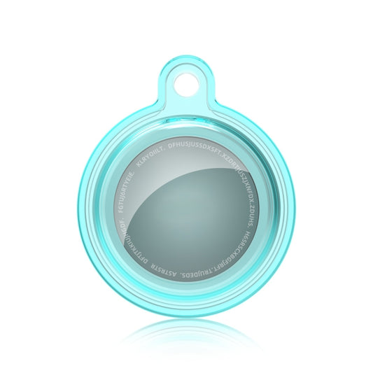 All-inclusive Clear Crystal Shockproof Protective Cover Case with Keychain Hook Loop For AirTag(Blue) by MOMAX