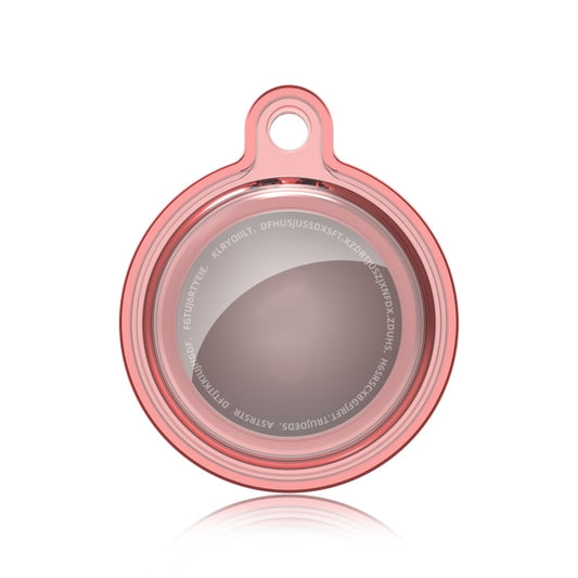 All-inclusive Clear Crystal Shockproof Protective Cover Case with Keychain Hook Loop For AirTag(Pink) by MOMAX