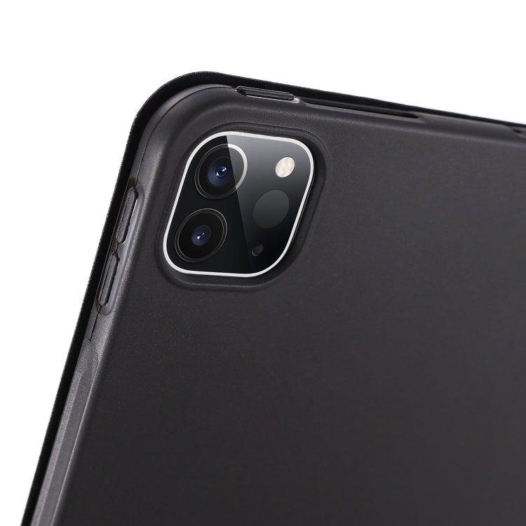 For iPad Pro 11 2022 / 2021 / 2020 TPU Horizontal Flip Leather Tablet Case with Three-folding Holder(Black) by buy2fix