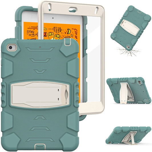 3-Layer Protection Screen Frame + PC + Silicone Shockproof Combination Case with Holder For iPad mini 5 / 4(Emerald Green) - iPad mini (2019) / mini 5 Cases by buy2fix | Online Shopping UK | buy2fix