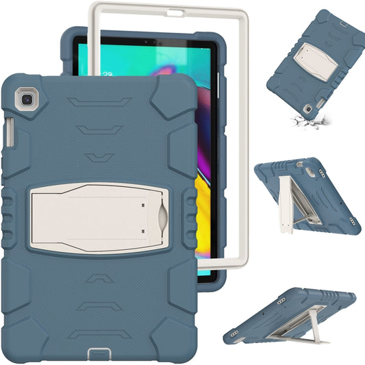3-Layer Protection Screen Frame + PC + Silicone Shockproof Combination Case with Holder For Samsung Galaxy Tab S5e T720(Cornflower Blue) - Tab S5E 10.5 T720 / T725 by buy2fix | Online Shopping UK | buy2fix