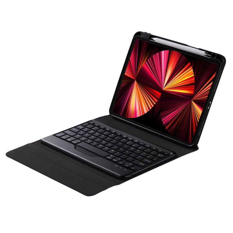 B07 Splittable Bluetooth Keyboard Leather Tablet Case with Triangle Holder & Pen Slot For iPad 9.7 2018 & 2017 / Pro 9.7 / Air 2(Black Diamond Pattern) by buy2fix