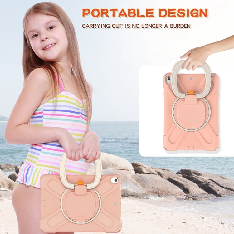 For iPad Pro 10.5 2017 / Air 10.5 2019 Silicone + PC Protective Case with Holder & Shoulder Strap(Rose Gold) - iPad Air (2019) Cases by buy2fix | Online Shopping UK | buy2fix