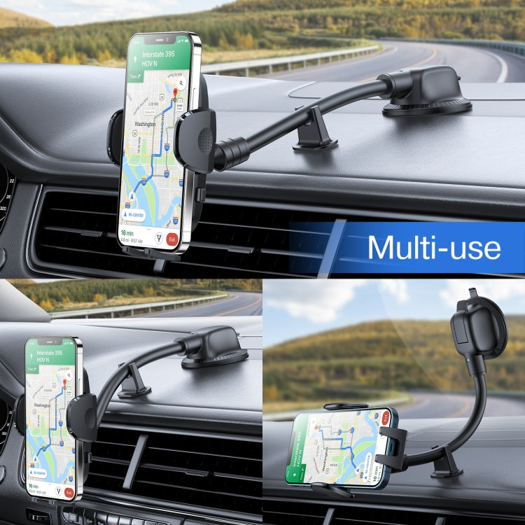JOYROOM JR-ZS259 360 Degree Rotation Mechanical Car Holder, Style: Long Arm Sucker(Black) - Universal Car Holders by JOYROOM | Online Shopping UK | buy2fix