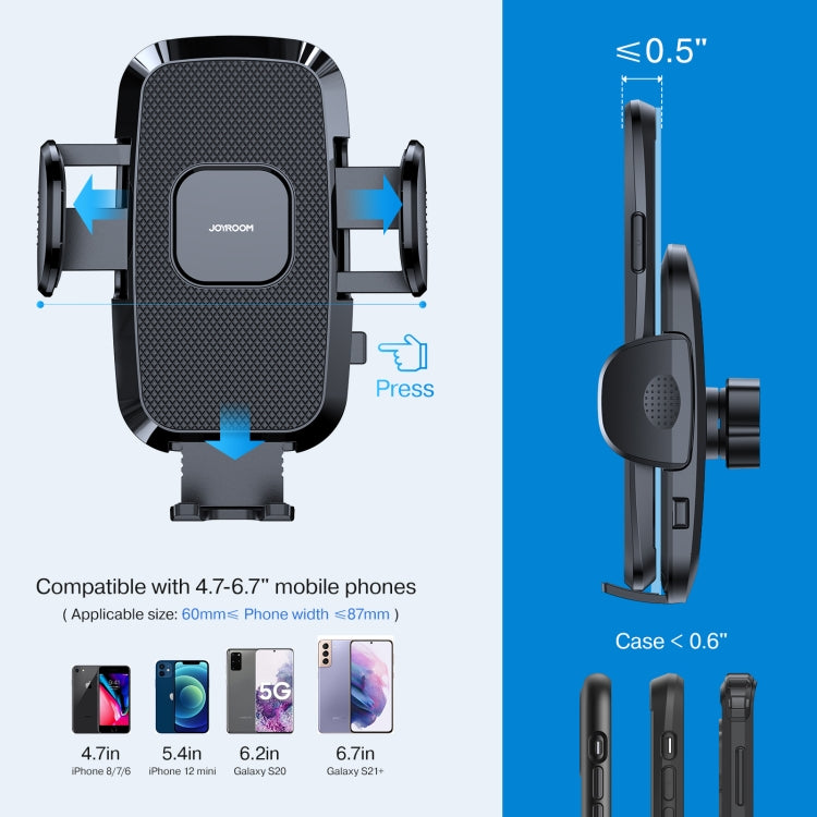 JOYROOM JR-ZS259 360 Degree Rotation Mechanical Car Holder, Style: Long Arm Sucker(Black) - Universal Car Holders by JOYROOM | Online Shopping UK | buy2fix