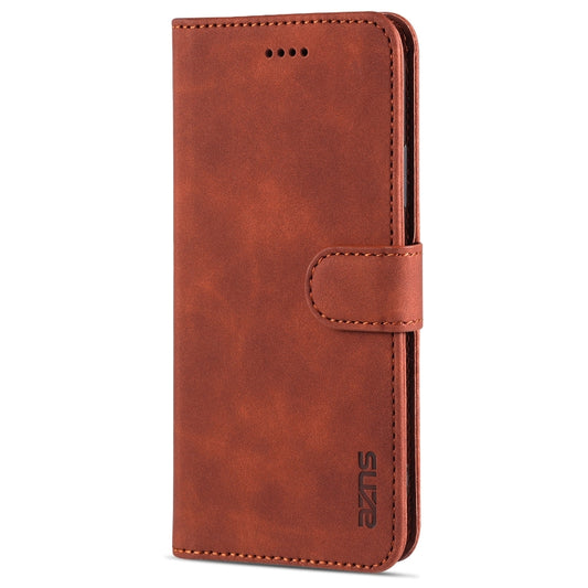 For iPhone X / XS AZNS Skin Feel Calf Texture Horizontal Flip Leather Case with Card Slots & Holder & Wallet(Brown) - More iPhone Cases by AZNS | Online Shopping UK | buy2fix
