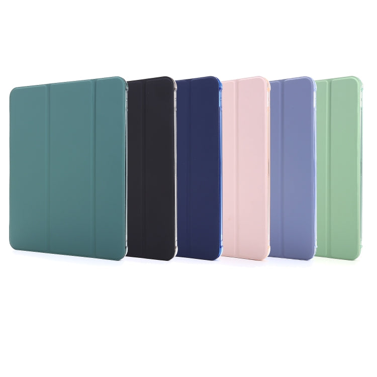 For iPad Pro 12.9 2022 / 2021 Multi-folding Horizontal Flip PU Leather + Shockproof Airbag TPU Tablet Case with Holder & Pen Slot & Wake-up / Sleep Function(Gold) - iPad Pro 12.9 (2022/2021) Cases by buy2fix | Online Shopping UK | buy2fix