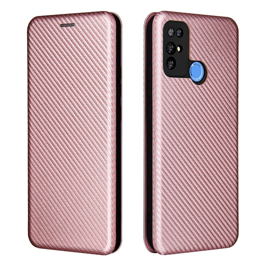 For Doogee X96 Pro Carbon Fiber Texture Horizontal Flip TPU + PC + PU Leather Case with Card Slot(Pink) by buy2fix