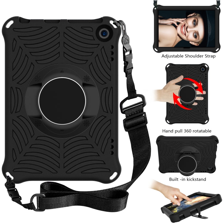 For Amazon Kindle Fire HD 8 2020 Spider King EVA Protective Case with Adjustable Shoulder Strap & Holder(Black) - Amazon by buy2fix | Online Shopping UK | buy2fix