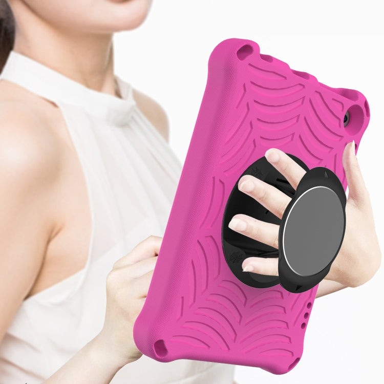 For Amazon Kindle Fire HD 8 2020 Spider King EVA Protective Case with Adjustable Shoulder Strap & Holder(Rose Red) - Amazon by buy2fix | Online Shopping UK | buy2fix