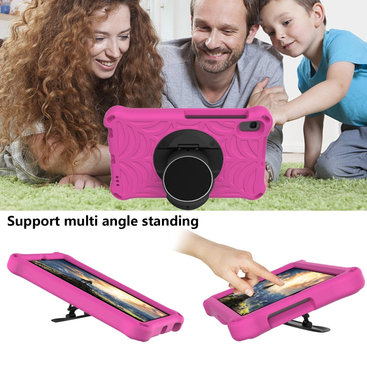 For Huawei MatePad T 8 8.0 inch Spider King EVA Protective Case with Adjustable Shoulder Strap & Holder(Rose Red) - Huawei by buy2fix | Online Shopping UK | buy2fix