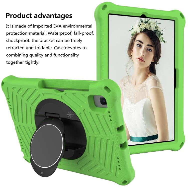 For Lenovo M10 Plus TB-X606F Spider King EVA Protective Case with Adjustable Shoulder Strap & Holder(Green) - Lenovo by buy2fix | Online Shopping UK | buy2fix