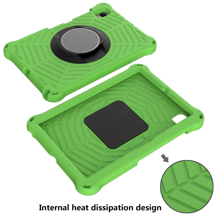 For Lenovo M10 Plus TB-X606F Spider King EVA Protective Case with Adjustable Shoulder Strap & Holder(Green) - Lenovo by buy2fix | Online Shopping UK | buy2fix