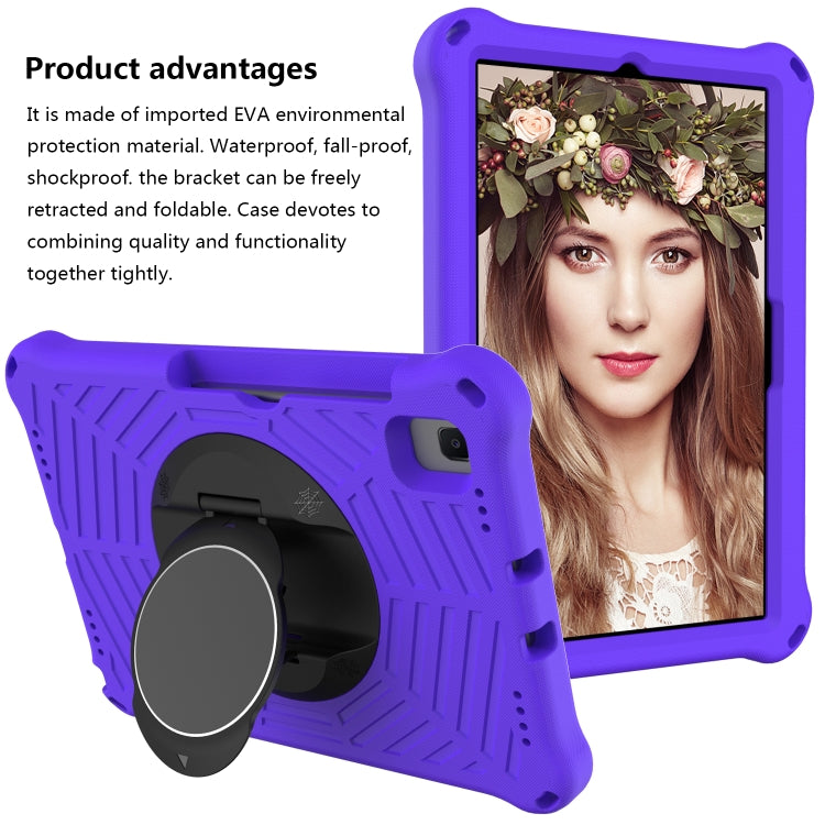 For Lenovo M10 Plus TB-X606F Spider King EVA Protective Case with Adjustable Shoulder Strap & Holder(Purple) - Lenovo by buy2fix | Online Shopping UK | buy2fix