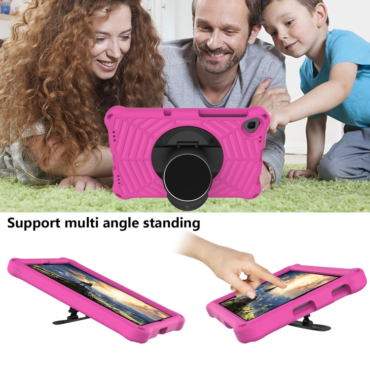 For Lenovo M10 Plus TB-X606F Spider King EVA Protective Case with Adjustable Shoulder Strap & Holder(Rose Red) - Lenovo by buy2fix | Online Shopping UK | buy2fix