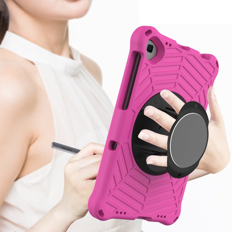 For Lenovo M10 Plus TB-X606F Spider King EVA Protective Case with Adjustable Shoulder Strap & Holder(Rose Red) - Lenovo by buy2fix | Online Shopping UK | buy2fix