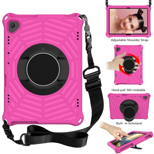 For Lenovo M10 FHD REL TB-X605FC / TB-X605LC Spider King EVA Protective Case with Adjustable Shoulder Strap & Holder(Rose Red) - Lenovo by buy2fix | Online Shopping UK | buy2fix