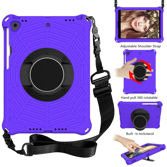 For iPad 10.2 2021 / 2020 / 2019 Spider King EVA Protective Case with Adjustable Shoulder Strap & Holder & Pen Slot(Purple) - iPad 10.2 Cases by buy2fix | Online Shopping UK | buy2fix