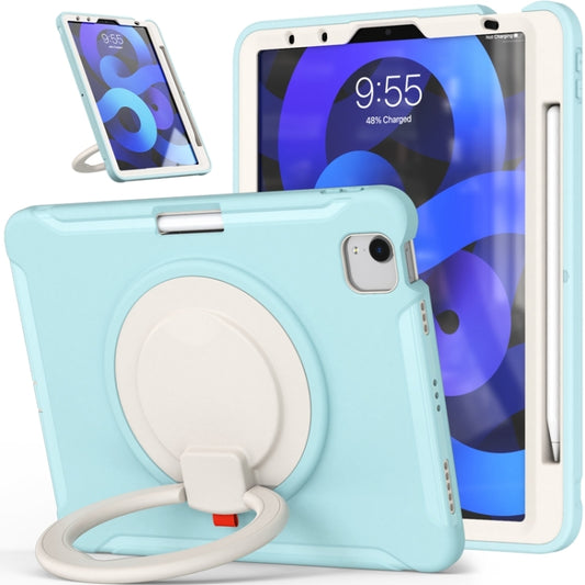 Shockproof TPU + PC Tablet Case with 360 Degree Rotation Grip Holder & Pen Slot For iPad Air 4 10.9 / Pro 11 2022 / 2021 / 2020 / 2018(Ice Crystal Blue) - iPad Pro 11 (2022/2021) Cases by buy2fix | Online Shopping UK | buy2fix