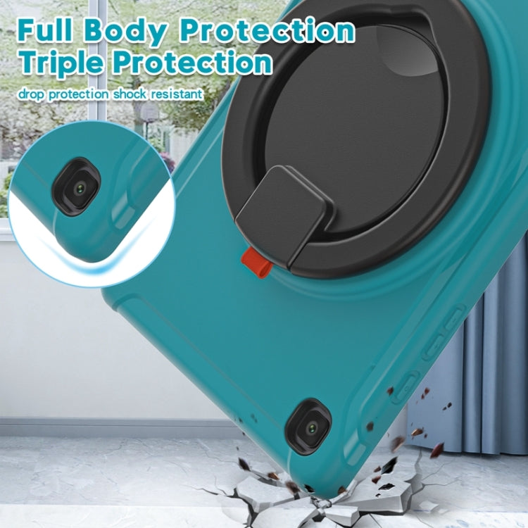 Shockproof TPU + PC Protective Case with 360 Degree Rotation Foldable Handle Grip Holder & Pen Slot For Samsung Galaxy Tab A7 10.4 2020 T500(Blue) - Other Galaxy Tab PC by buy2fix | Online Shopping UK | buy2fix