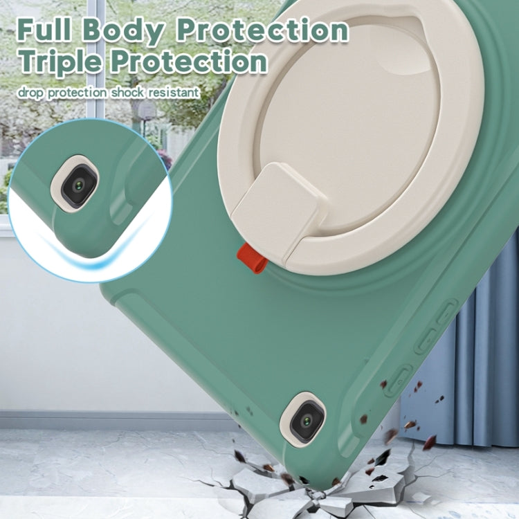 Shockproof TPU + PC Protective Case with 360 Degree Rotation Foldable Handle Grip Holder & Pen Slot For Samsung Galaxy Tab A7 10.4 2020 T500(Emmerald Green) - Other Galaxy Tab PC by buy2fix | Online Shopping UK | buy2fix