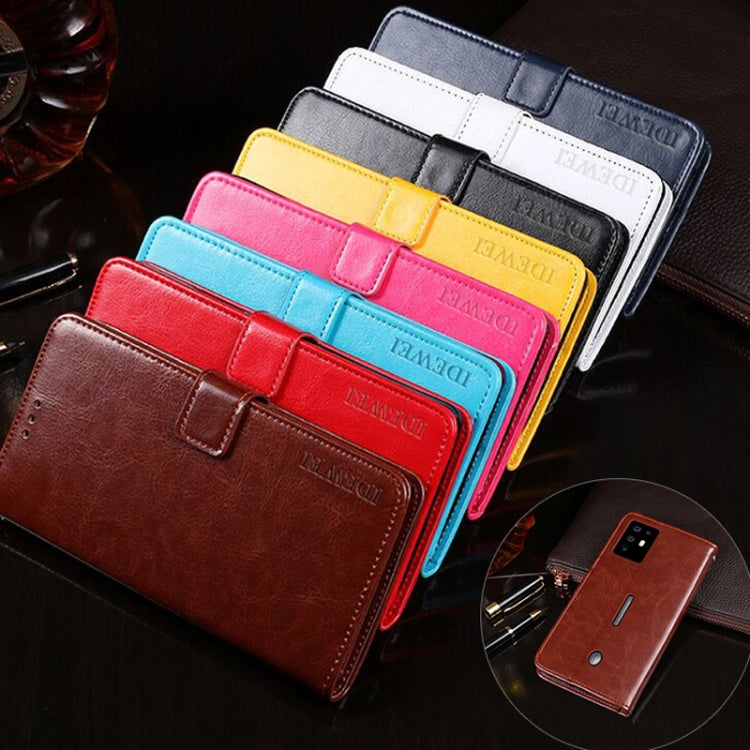 For ZTE Nubia Red Magic 6R idewei Crazy Horse Texture Horizontal Flip Leather Case with Holder & Card Slots & Wallet(Red) - ZTE Cases by idewei | Online Shopping UK | buy2fix