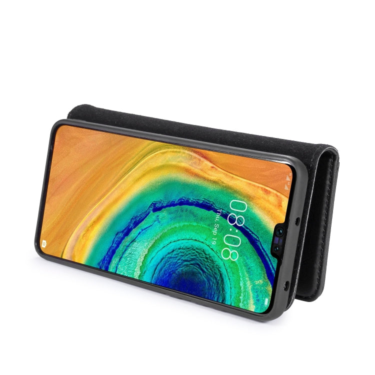 For Huawei Mate 30 DG.MING Crazy Horse Texture Flip Detachable Magnetic Leather Case with Holder & Card Slots & Wallet(Black) - Huawei Cases by DG.MING | Online Shopping UK | buy2fix