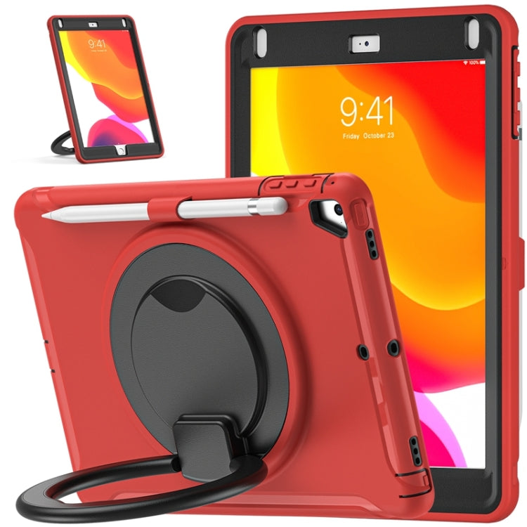 Shockproof TPU + PC Protective Case with 360 Degree Rotation Foldable Handle Grip Holder & Pen Slot For iPad 9.7 2018 / 2017 / Air 2 / Pro 9.7(Red) - iPad 9.7 (2018) & (2017) Cases by buy2fix | Online Shopping UK | buy2fix