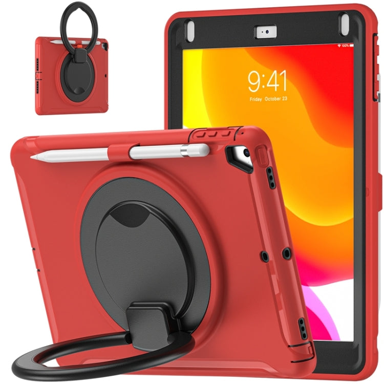 Shockproof TPU + PC Protective Case with 360 Degree Rotation Foldable Handle Grip Holder & Pen Slot For iPad 9.7 2018 / 2017 / Air 2 / Pro 9.7(Red) - iPad 9.7 (2018) & (2017) Cases by buy2fix | Online Shopping UK | buy2fix