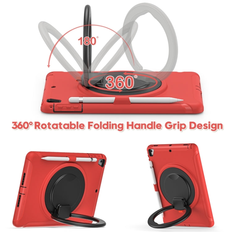 Shockproof TPU + PC Protective Case with 360 Degree Rotation Foldable Handle Grip Holder & Pen Slot For iPad 9.7 2018 / 2017 / Air 2 / Pro 9.7(Red) - iPad 9.7 (2018) & (2017) Cases by buy2fix | Online Shopping UK | buy2fix