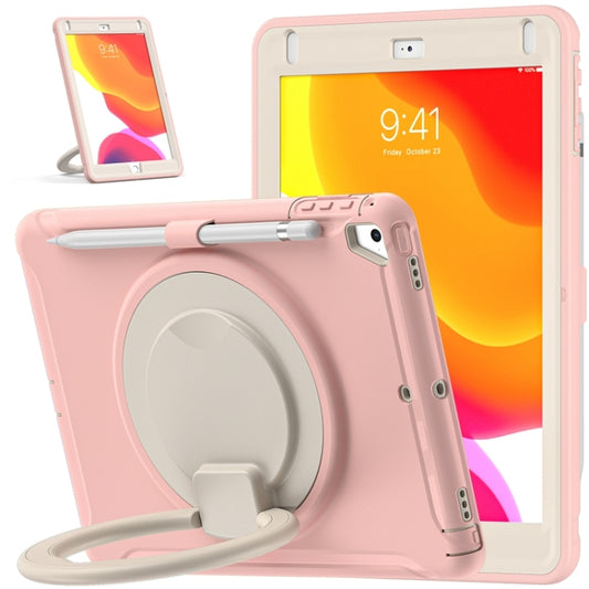 Shockproof TPU + PC Protective Case with 360 Degree Rotation Foldable Handle Grip Holder & Pen Slot For iPad 9.7 2018 / 2017 / Air 2 / Pro 9.7(Cherry Blossoms Pink) - iPad 9.7 (2018) & (2017) Cases by buy2fix | Online Shopping UK | buy2fix