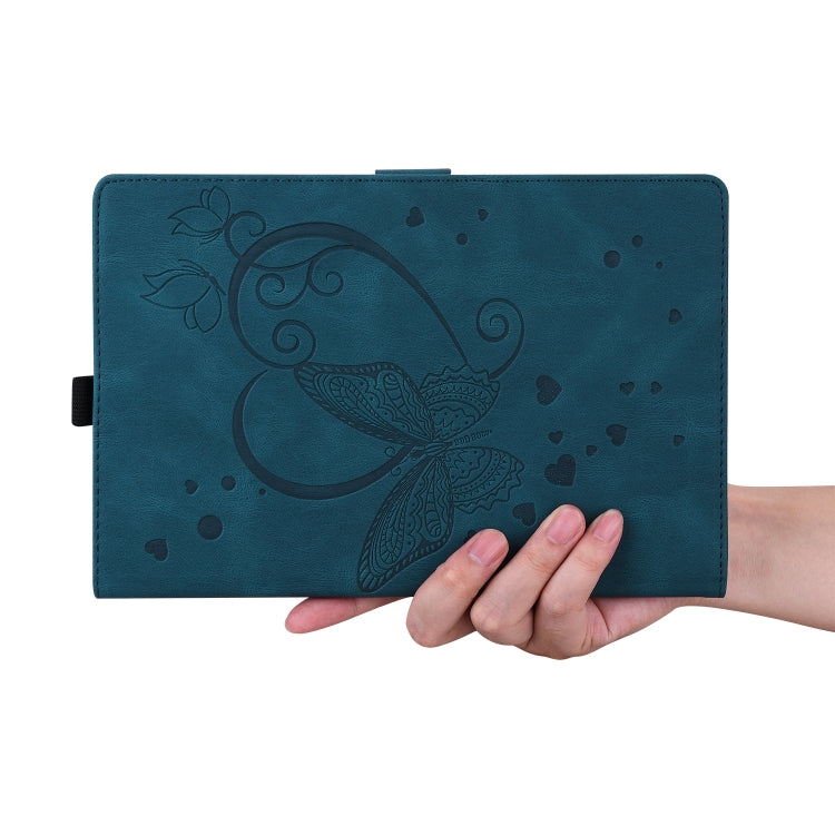 For iPad Pro 12.9 (2020) / (2021) Love Butterfly Pattern Horizontal Flip Leather Tablet Case with Holder & Sleep / Wake-up Function(Blue) - iPad Pro 12.9 (2020) Cases by buy2fix | Online Shopping UK | buy2fix