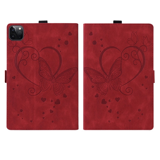 For iPad Pro 11 2022 / 2021 / 2018 / Air 2020 10.9 Love Butterfly Pattern Horizontal Flip Leather Tablet Case with Holder & Sleep / Wake-up Function(Red) - iPad Pro 11 (2022/2021) Cases by buy2fix | Online Shopping UK | buy2fix