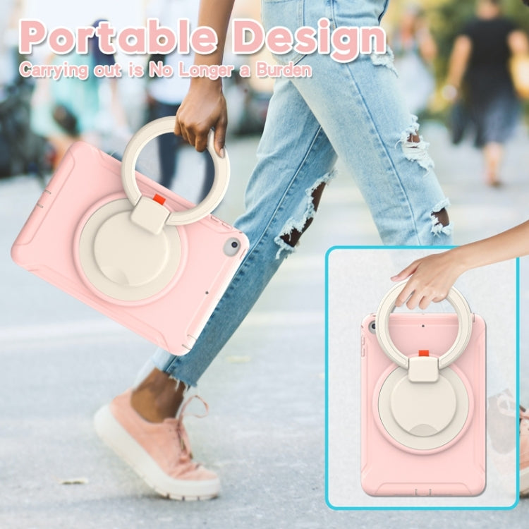 Shockproof TPU + PC Protective Case with 360 Degree Rotation Foldable Handle Grip Holder & Pen Slot For iPad mini 5 / 4(Cherry Blossoms Pink) - iPad mini (2019) / mini 5 Cases by buy2fix | Online Shopping UK | buy2fix