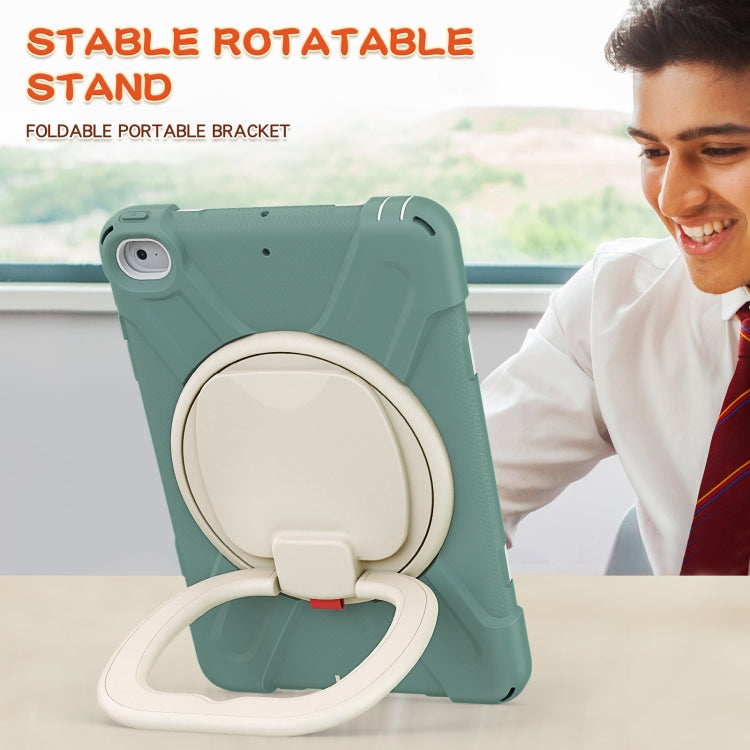 Pure Color Silicone + PC Protective Case with Holder & Shoulder Strap For iPad mini 5 / 4(Emerald Green) - iPad mini (2019) / mini 5 Cases by buy2fix | Online Shopping UK | buy2fix