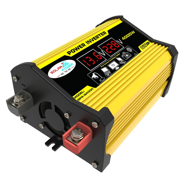 Legend II Generation 12V to 110V 4000W Modified Square Wave Car Power Inverter(Yellow) - Modified Square Wave by buy2fix | Online Shopping UK | buy2fix