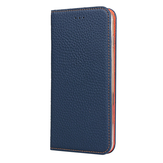 Litchi Genuine Leather Phone Case For iPhone 7 Plus / 8 Plus(Dark Blue) - More iPhone Cases by buy2fix | Online Shopping UK | buy2fix