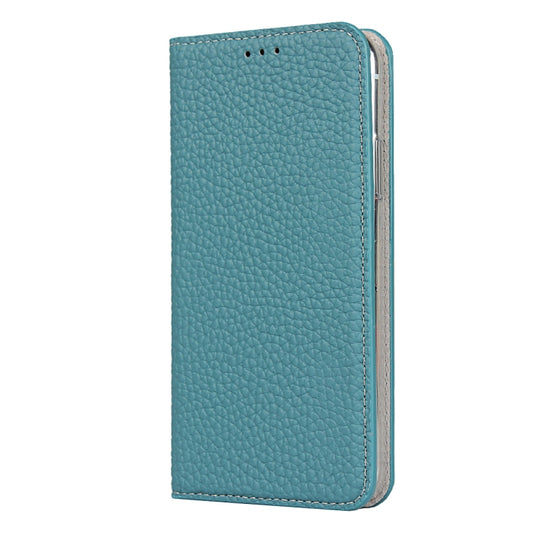 For iPhone XS Max Litchi Genuine Leather Phone Case(Sky Blue) - More iPhone Cases by buy2fix | Online Shopping UK | buy2fix