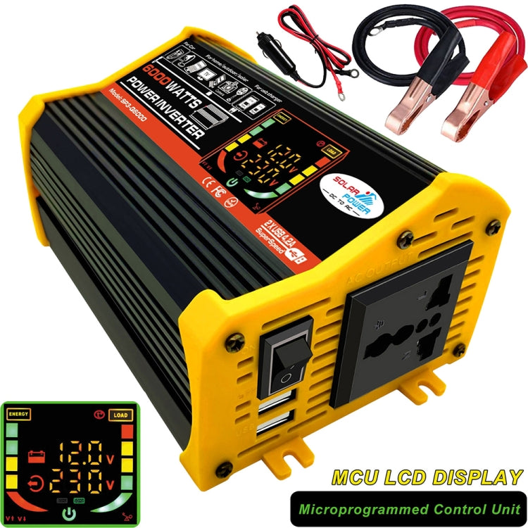 Legend III Generation DC12V to AC110V 6000W Modified Square Wave Car Power Inverter with LED Display(Black) - Modified Square Wave by buy2fix | Online Shopping UK | buy2fix