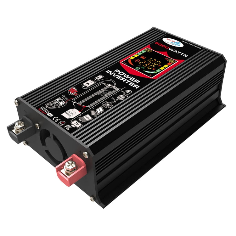 Tang III Generation 12V to 220V 6000W Modified Square Wave Car Power Inverter with LCD Display & Dual USB(Black) - Modified Square Wave by buy2fix | Online Shopping UK | buy2fix