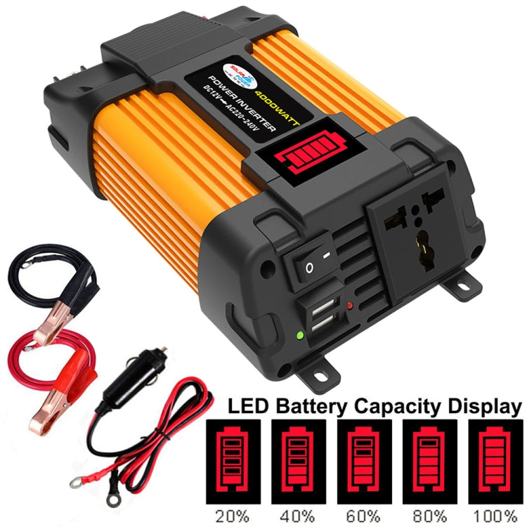 Little Wasp 12V to 110V 4000W Car Power Inverter with LED Display & Dual USB - Modified Square Wave by buy2fix | Online Shopping UK | buy2fix