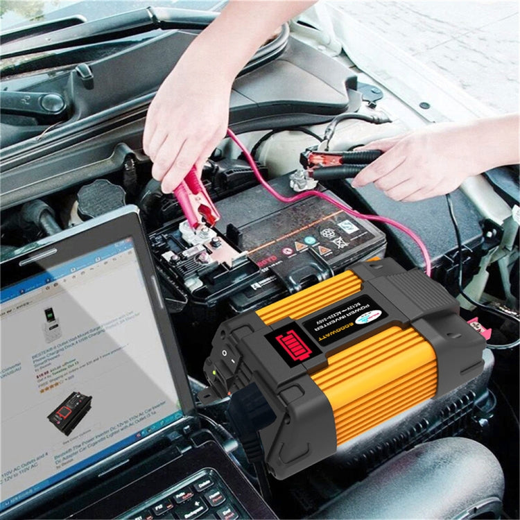Little Wasp 12V to 110V 4000W Car Power Inverter with LED Display & Dual USB - Modified Square Wave by buy2fix | Online Shopping UK | buy2fix