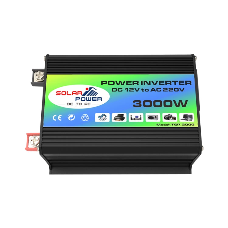 Tang I Generation 12V to 110V 3000W Modified Square Wave Intelligent Car Power Inverter with Dual USB(Black) - Modified Square Wave by buy2fix | Online Shopping UK | buy2fix