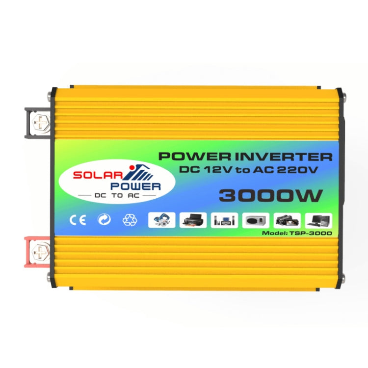 Tang I Generation 12V to 110V 3000W Modified Square Wave Intelligent Car Power Inverter with Dual USB(Yellow) - Modified Square Wave by buy2fix | Online Shopping UK | buy2fix