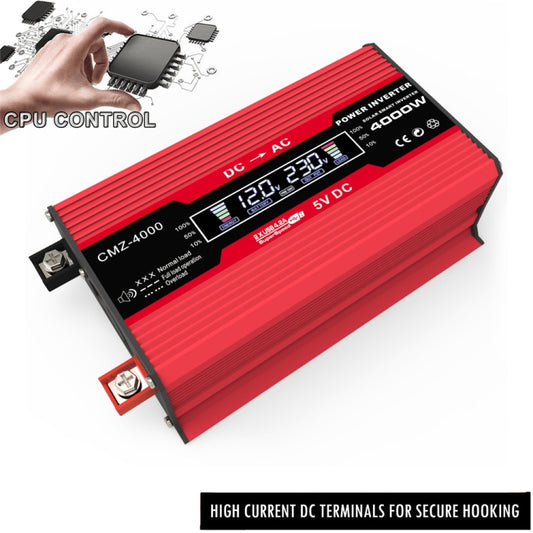 Zhizun Modified Sinewave 12V to 220V 4000W Car Power Inverter(Red) by buy2fix