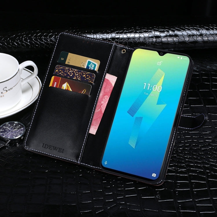 For Wiko Power U10 idewei Crocodile Texture Horizontal Flip Leather Case with Holder & Card Slots & Wallet(Black) - Wiko by idewei | Online Shopping UK | buy2fix