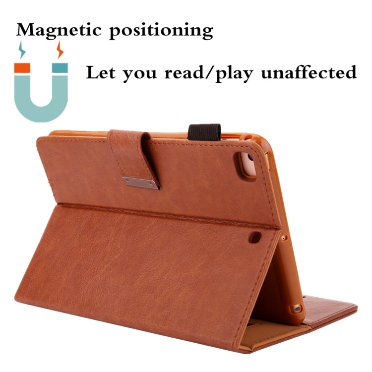 For iPad mini 1 / 2 / 3 / 4 / 5 Business Style Horizontal Flip Leather Case with Holder & Card Slot & Photo Frame & Wallet & Hand Strap & Sleep / Wake-up Function(Brown) - iPad Mini 4 & 3 & 2 & 1 Cases by buy2fix | Online Shopping UK | buy2fix